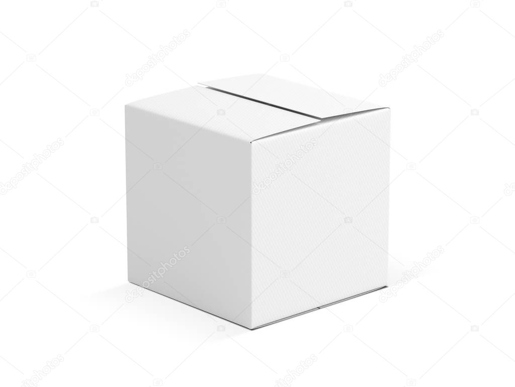  Cardboard box Mockup with Scotch tape, 3d rendering
