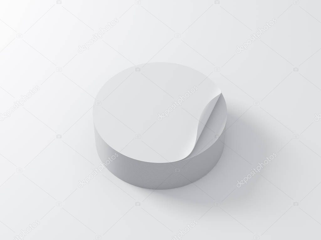3d paper ball on white background
