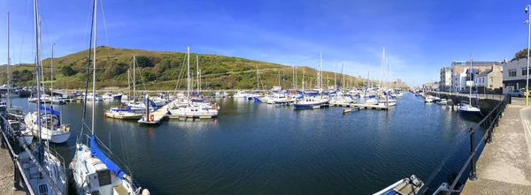 Porto Yacht Peel Isola Man Fornendo Sicurezza Riparo — Foto Stock