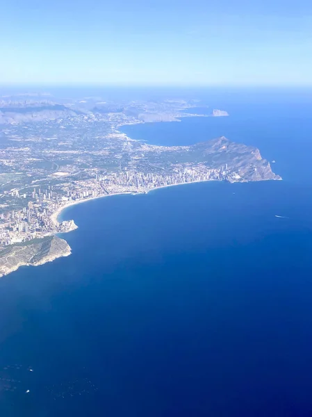 Veduta Aerea Della Costa Spagnola Della Costa Blanca Che Mostra — Foto Stock