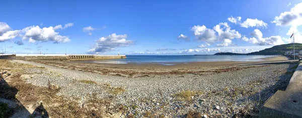 Long Sandy Beach Ramsey Isle Man — Stock Photo, Image