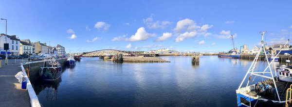Ramsey Harbour a small commercial and fishing port on the Isle of Man
