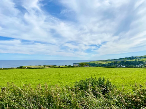 Emerald Gröna Ängar Maughold Isle Man — Stockfoto