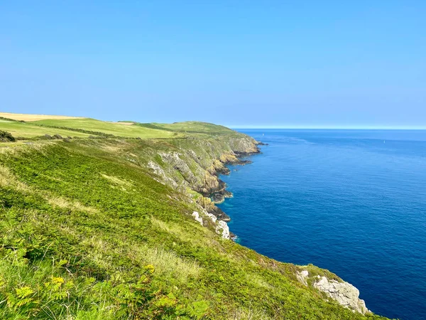 Beautiful Rugged Coast Isle Man Area Marine Drive Which Railway — Stock Photo, Image