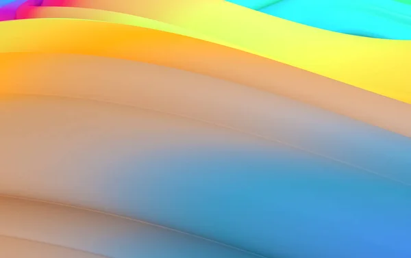 Візуалізація Стильні Хвилі Вигнуті Лінії Динамічні Форми Пластик — стокове фото