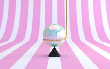 Minimalist soyut arkaplan, ilkel geometrik figürler, pastel renkler, reklam edilen ürünler için podyum
