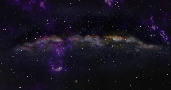 Kainatta yıldızlar ve uzay tozuyla Samanyolu Galaksisi