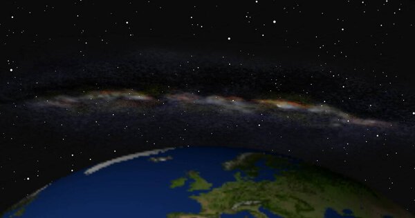 Earth planet in dark outer space on background. High resolution sci-fi wallpaper.