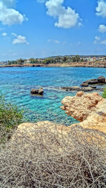 Repos Sur Plage Bord Mer Beaux Paysages Marins Soleil Brillant — Photo