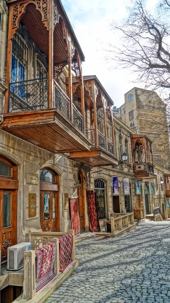 Baku Ruas Cidade Azerbaijão Fotos Cidades Pontos Turísticos Mundo — Fotografia de Stock