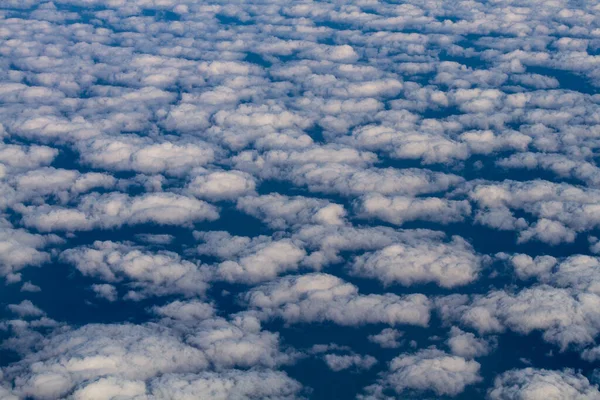 White Colored Clouds Airplane — Stock Photo, Image