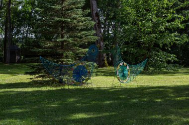 Yeşil yaz parkının güzel manzarası