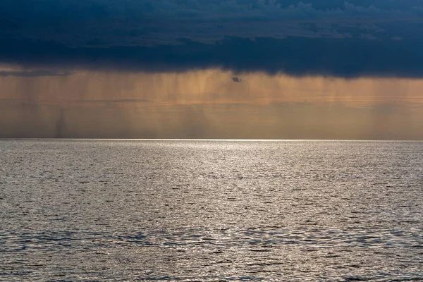 Beautiful Seascape Dark Rainy Clouds — Stock Photo, Image