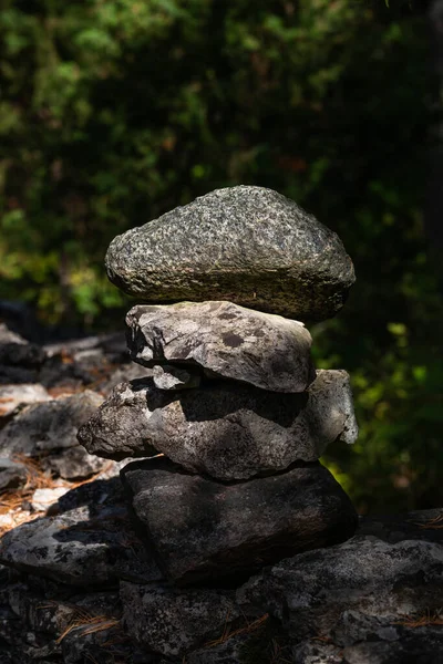 Heap Stones Forest Close — Stock Photo, Image