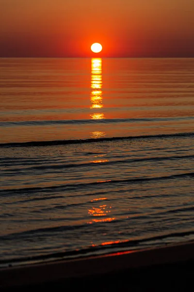 Beautiful Bright Sunset Sea — Stock Photo, Image