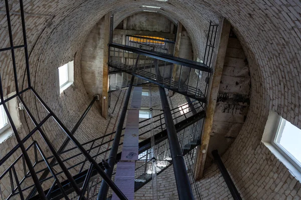 Interior Una Torre Iglesia Con Escaleras — Foto de Stock