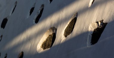 Thira ve Santorini 'deki sokaklar ve evler.
