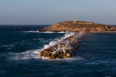Naxos ve Santorini denizden