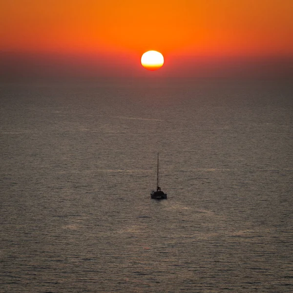 Kajakozás Santorini Sziget Körül Görögország — Stock Fotó