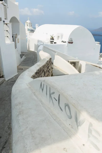 Calles Casas Thira Oia Santorini — Foto de Stock