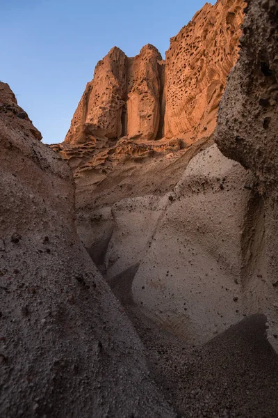 Sandstone Coast Santorini Island — Stock Photo, Image