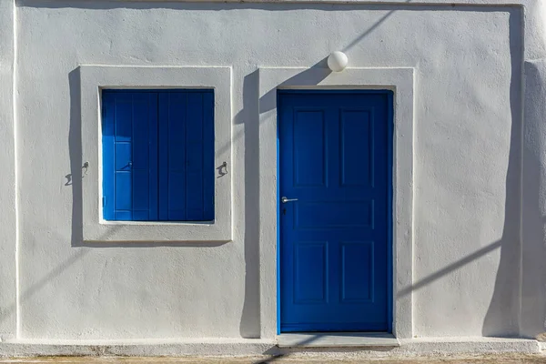 Δρόμοι Και Σπίτια Στα Θήρα Και Την Οία Στη Σαντορίνη — Φωτογραφία Αρχείου