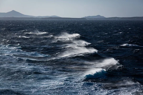 Olas Blancas Mar Mediterráneo Azul — Foto de Stock