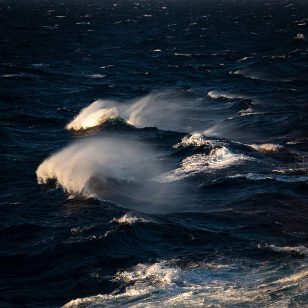 Witte Golven Blauwe Middellandse Zee — Stockfoto