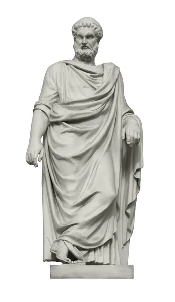 Statuia Marelui Filozof Grec Platon Izolat Alb — Fotografie, imagine de stoc