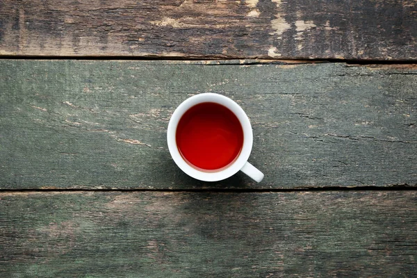 Taza Sobre Mesa Madera Gris —  Fotos de Stock