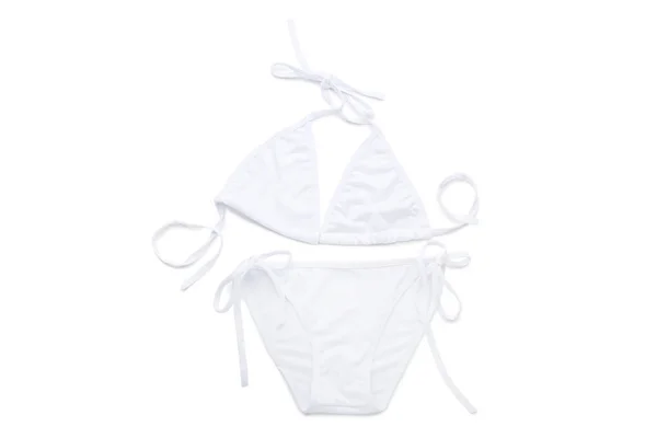 Maillot Bain Blanc Isolé Sur Fond Blanc — Photo