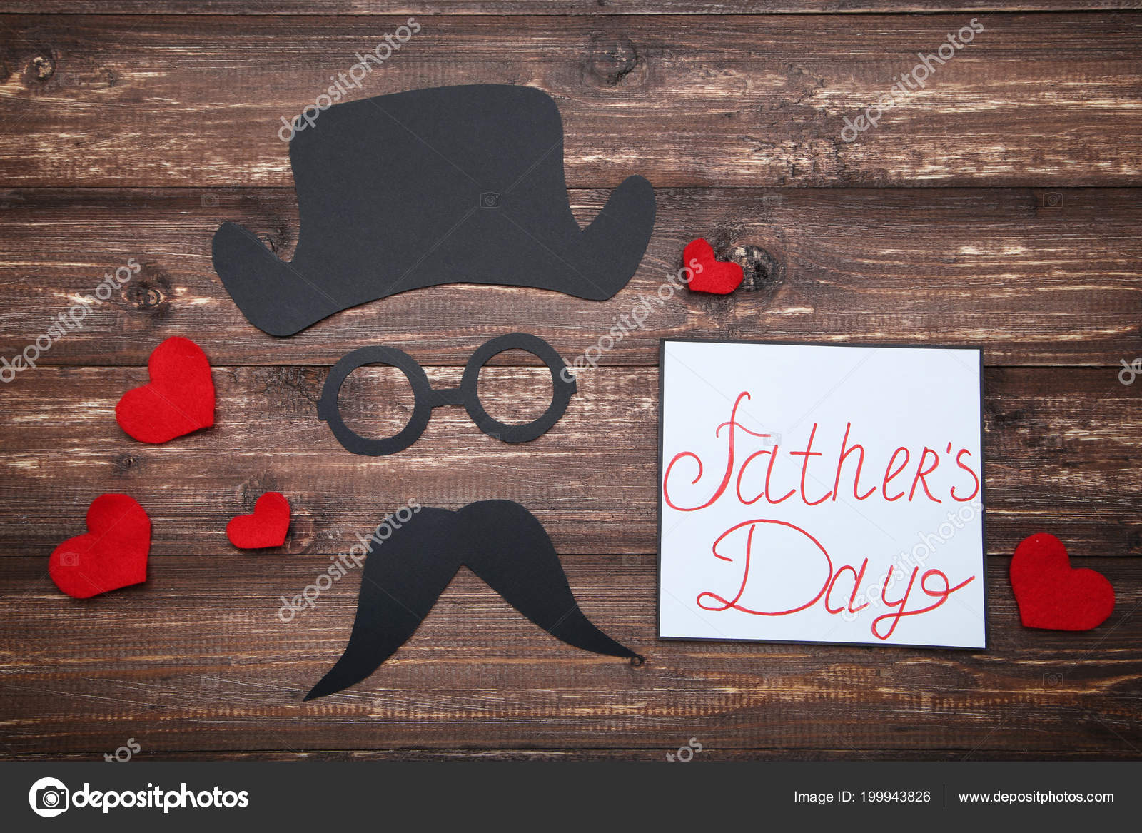 Colorful Background Inscription Fathers Day Decorations Concrete