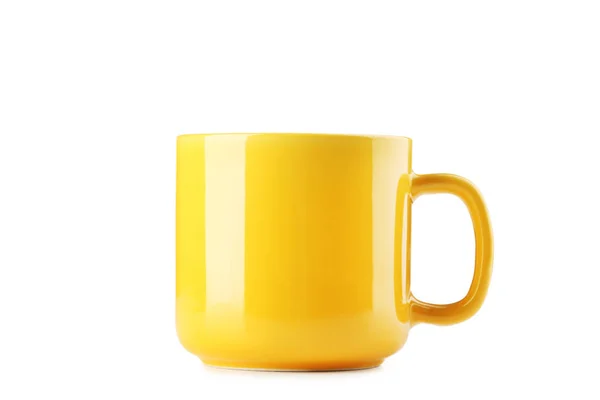 Yellow Cup Isolated White Background — Stock Photo, Image