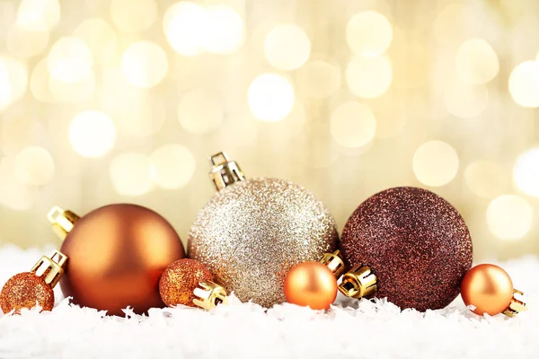 Noel Baubles Bokeh Arka Plan Üzerinde — Stok fotoğraf