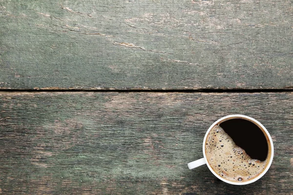 Taza Café Sobre Mesa Madera Gris — Foto de Stock