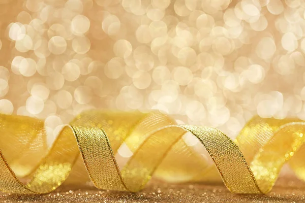 Golden Ribbon Lights Background — Stock Photo, Image