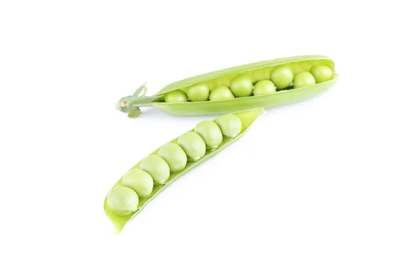 Fresh Green Peas Isolated White — Stock Photo, Image