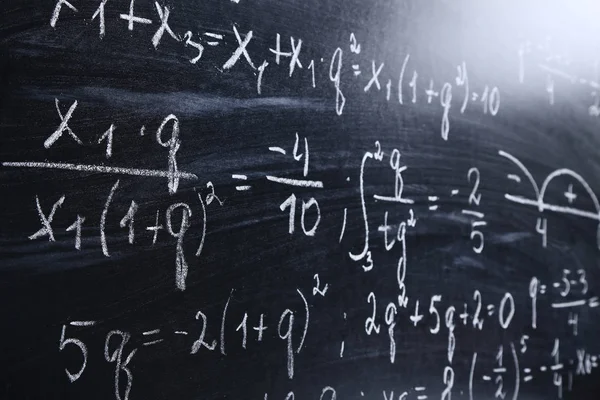 Maths Formulas Chalkboard Background — Stock Photo, Image