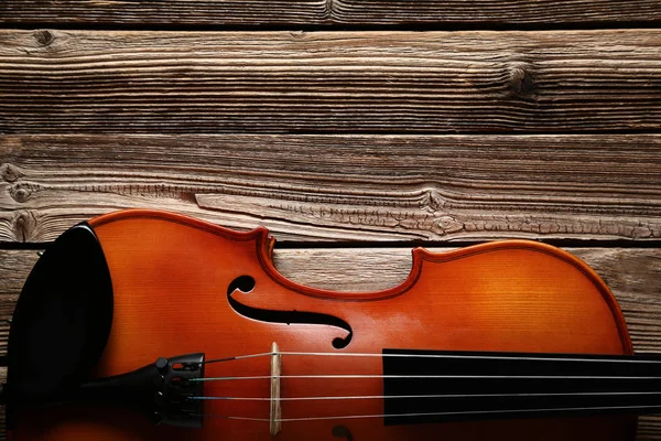 Violino Tavolo Legno Marrone — Foto Stock