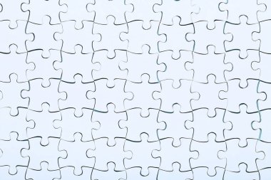 Beyaz jigsaw puzzle, closeup doku