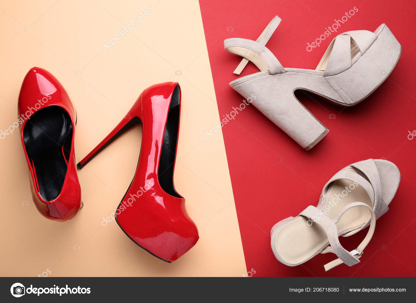 different high heels