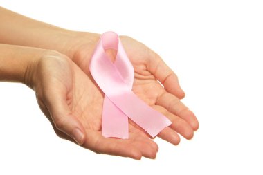 Pembe kurdele, tıp kavramı tutan eller