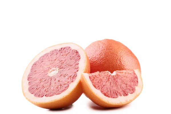 Reife Grapefruits Isoliert Auf Weißem Hintergrund — Stockfoto