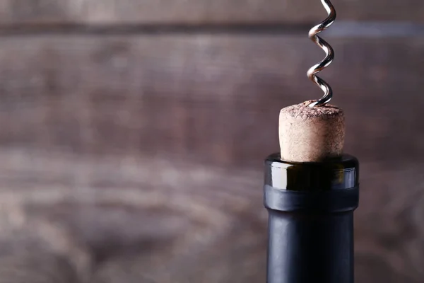 Wine Bottle Cork Corkscrew — Stock Photo, Image