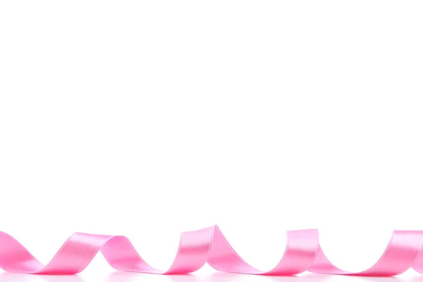 Roze Lint Geïsoleerd Witte Achtergrond — Stockfoto