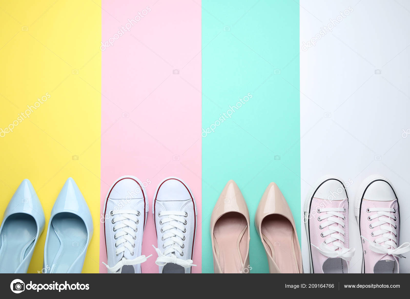Different Female Shoes Colorful Background Stock Photo by ©5seconds  209164766