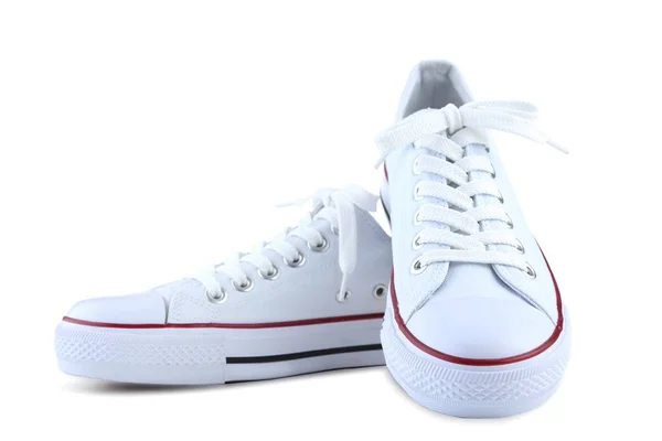 Paar Sneakers Geïsoleerd Witte Achtergrond — Stockfoto