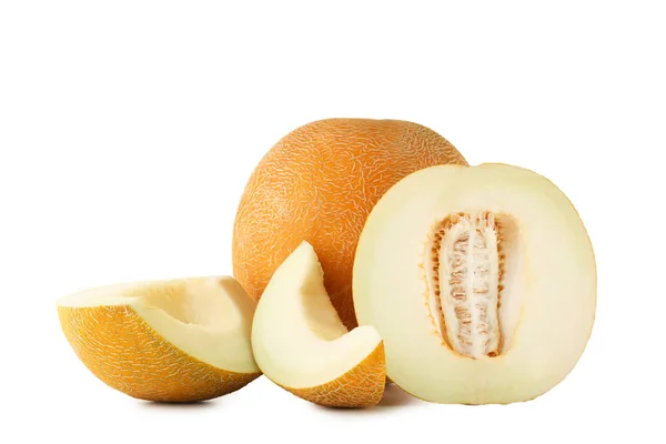 Sweet Melons Isolated White Background — Stock Photo, Image