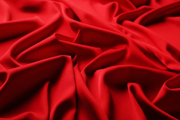 Background Red Satin Fabric — Stock Photo, Image
