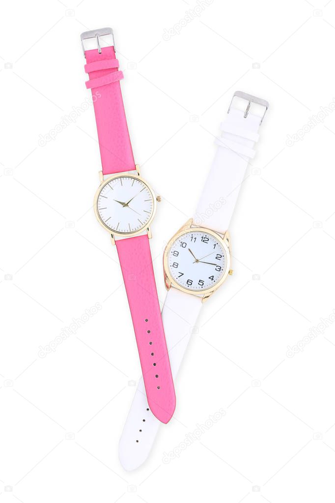 Wrist watches isolated on white background